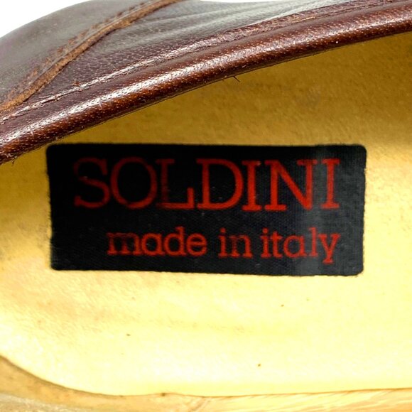 Soldini 396096 Chocolate Leather Dress Loafers‎ Made in Italy main image 5